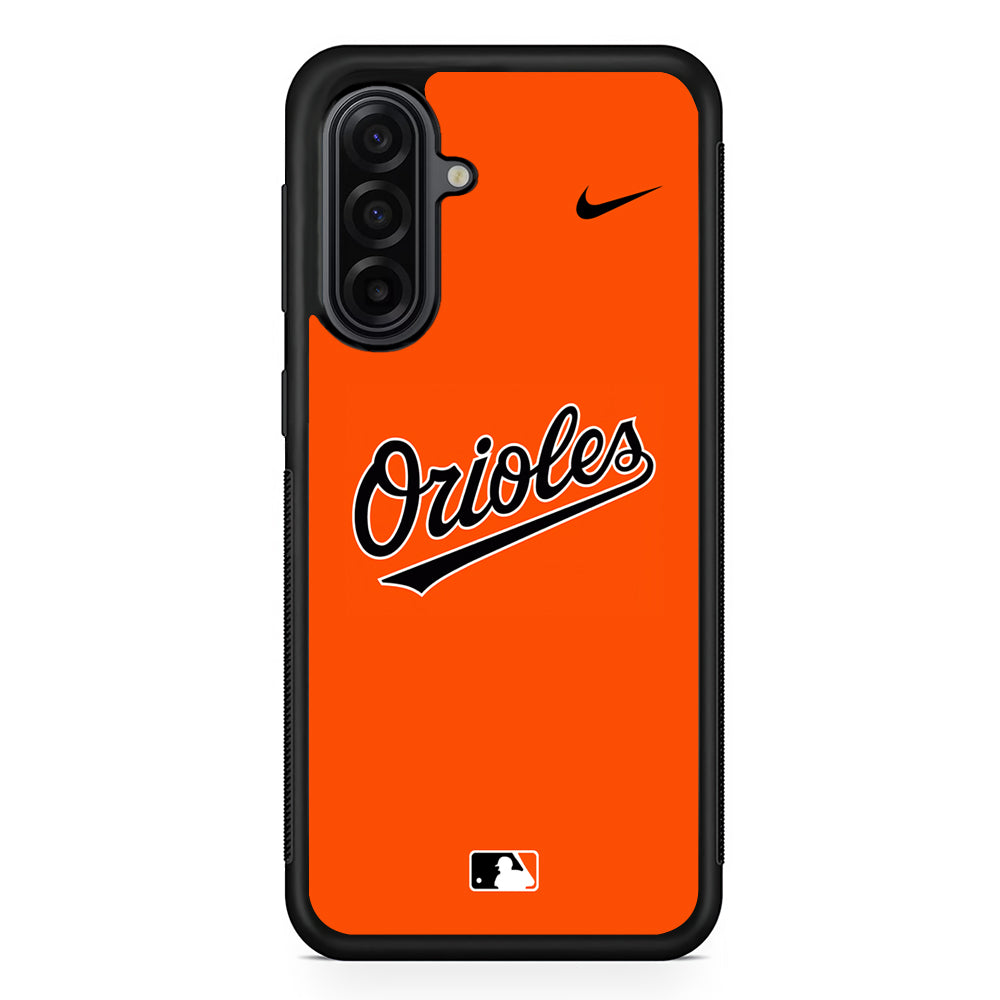 MLB Baltimore Orioles Orange Nike Samsung Galaxy A17 Case | Durable Rubber Samsung Galaxy A17 Phone Case