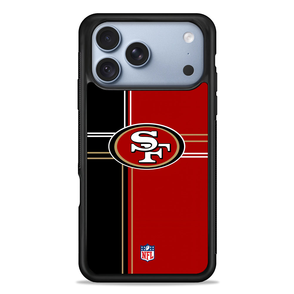 NFL San Francisco 49ers Red Black iPhone 18 Pro Case - iPhone 18 Pro Silicone Case