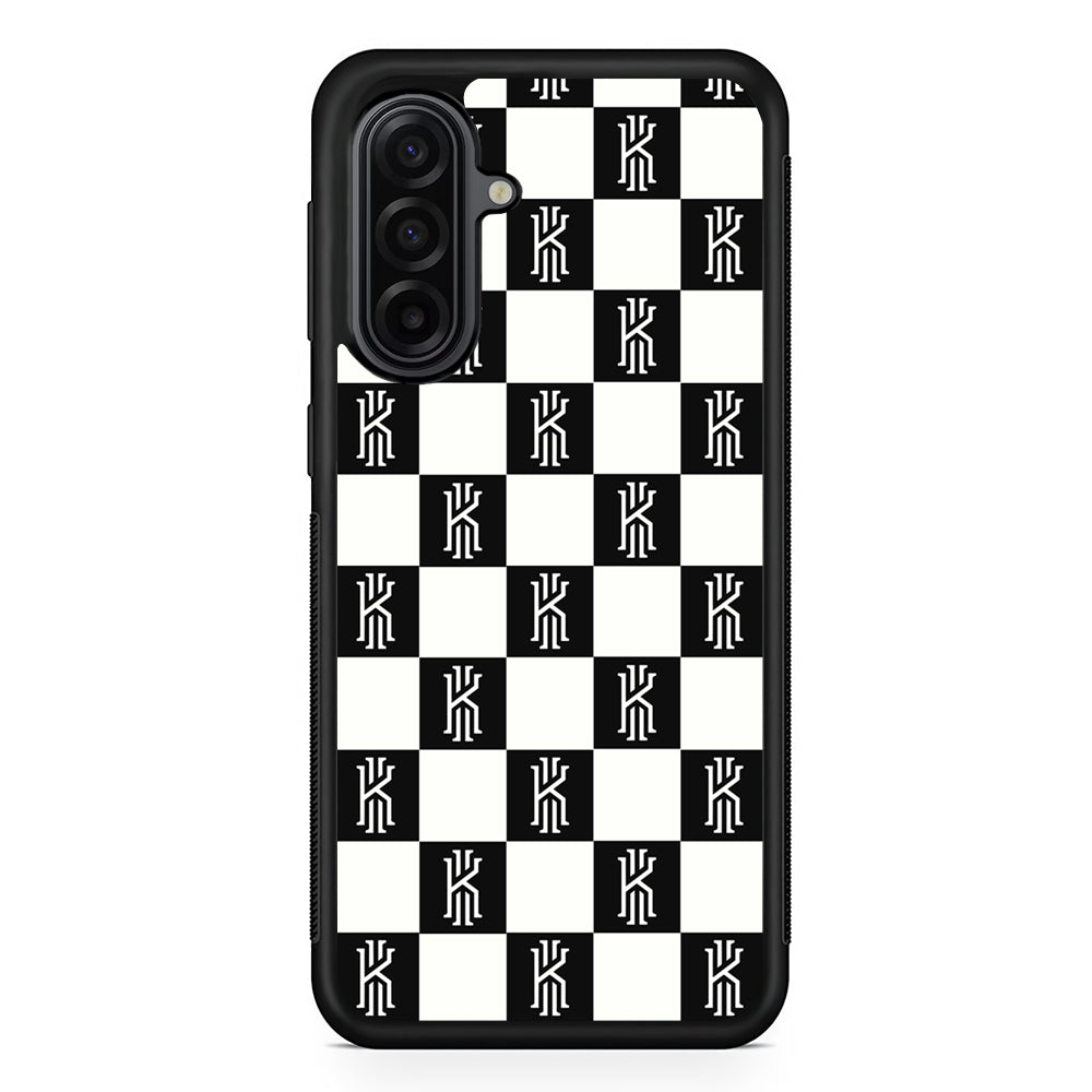 Kyrie Irving Chess Pattern Samsung Galaxy A17 Case | Durable Rubber Samsung Galaxy A17 Phone Case