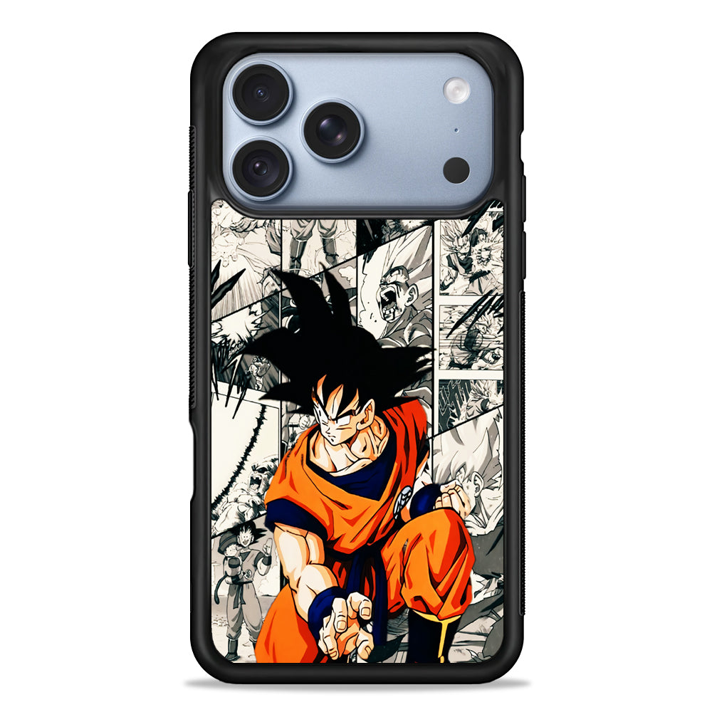 Goku Comic Collage iPhone 18 Pro Case - iPhone 18 Pro Silicone Case