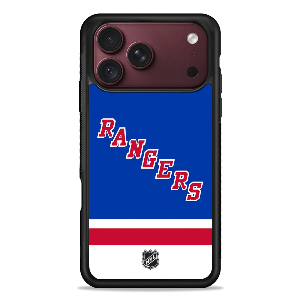 NHL New York Rangers Blue iPhone 18 Pro Max Case – Slim Silicone Protective Cover