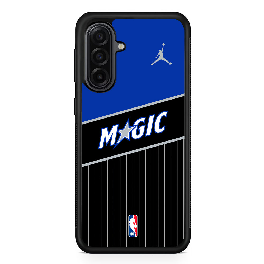 NBA Orlando Magic Black Jordan Samsung Galaxy A17 Case | Durable Rubber Samsung Galaxy A17 Phone Case
