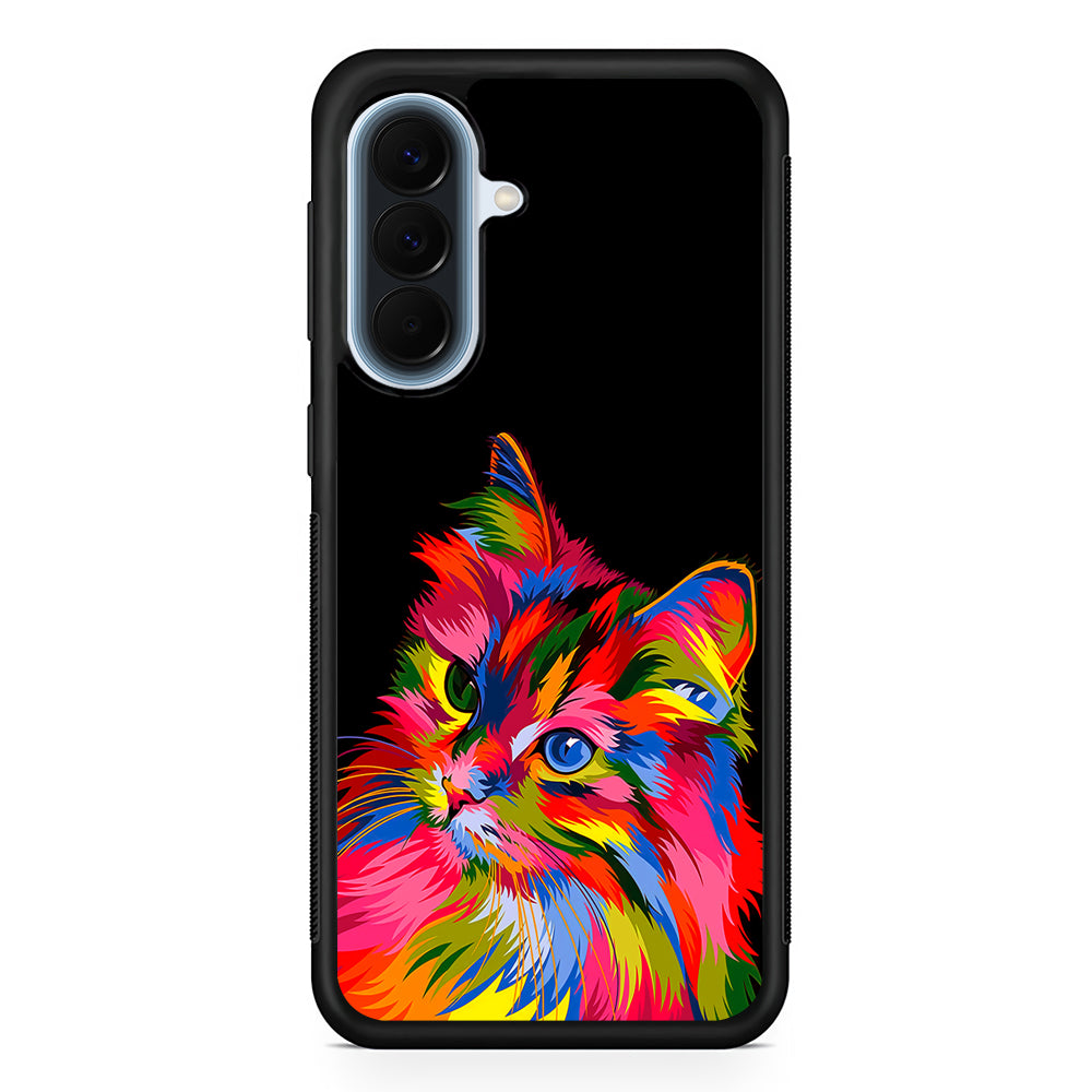 Cat Colorful Art Painting Samsung Galaxy A57 Case | Slim Samsung Galaxy A57 Protective Case
