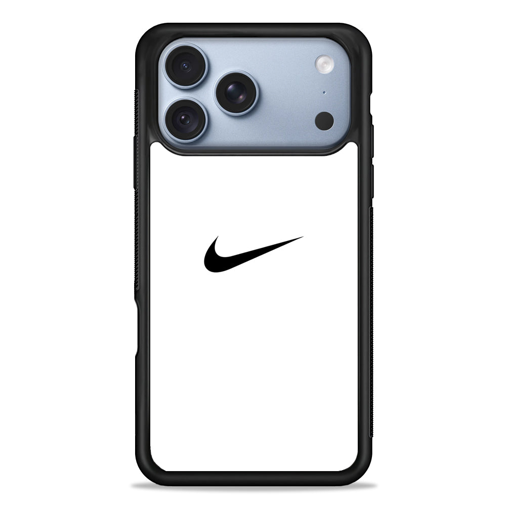Nike Logo White Simple iPhone 18 Pro Case - iPhone 18 Pro Silicone Case