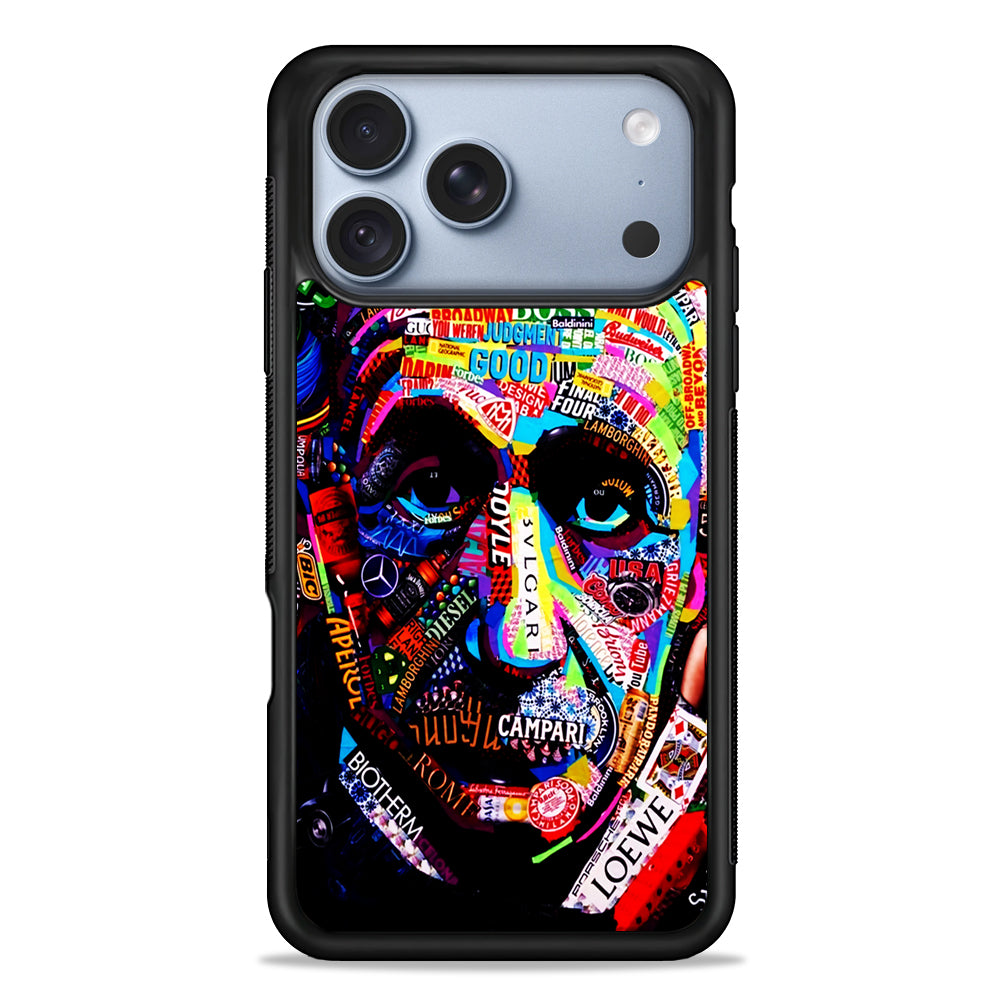 Albert Einstein Abstract iPhone 18 Pro Case - iPhone 18 Pro Silicone Case