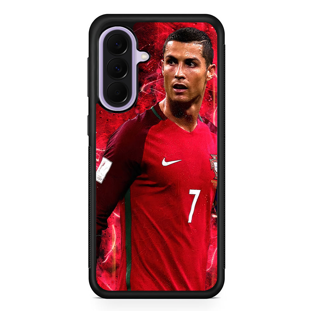 Cristiano Ronaldo Red Aesthetic Samsung Galaxy A37 Case | Samsung Galaxy A37 Rubber Protective Case