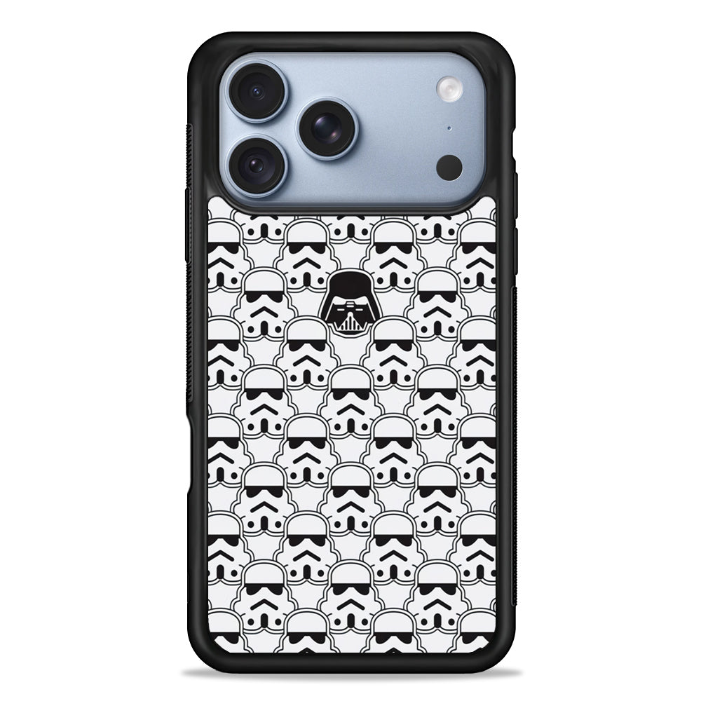 Stormtrooper Face Pattern Star Wars iPhone 18 Pro Case - iPhone 18 Pro Silicone Case