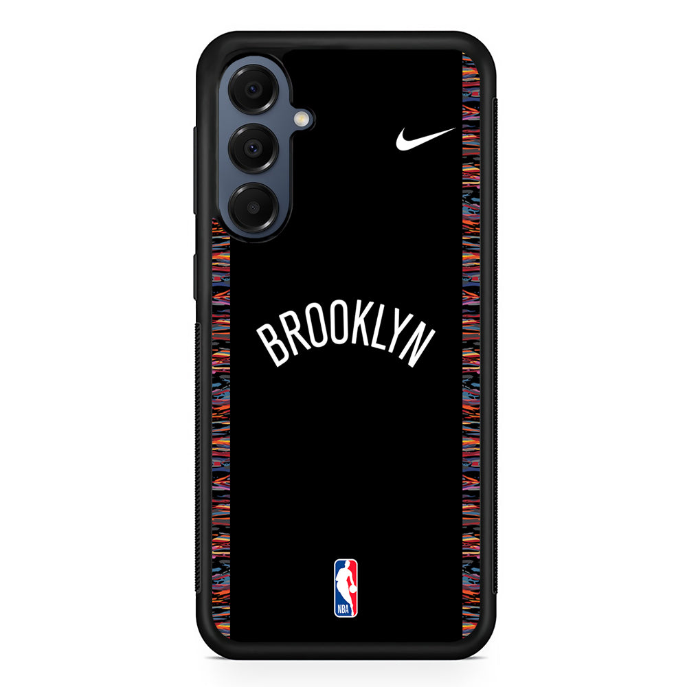 NBA Brooklyn Nets Black Nike Samsung Galaxy A16 Case | Slim Protective Cover for Samsung Galaxy A16