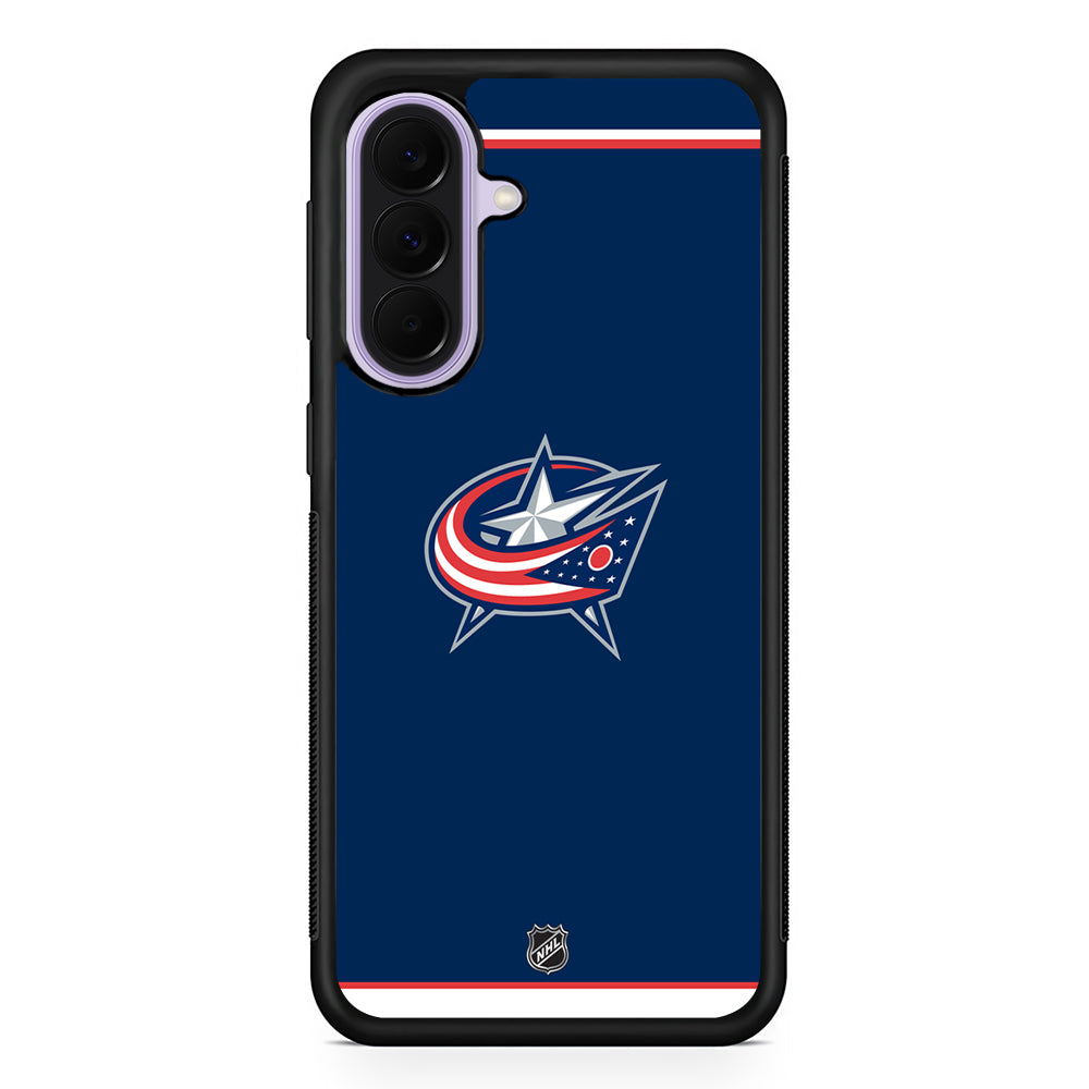 NHL Columbus Blue Jackets Team Samsung Galaxy A37 Case | Samsung Galaxy A37 Rubber Protective Case