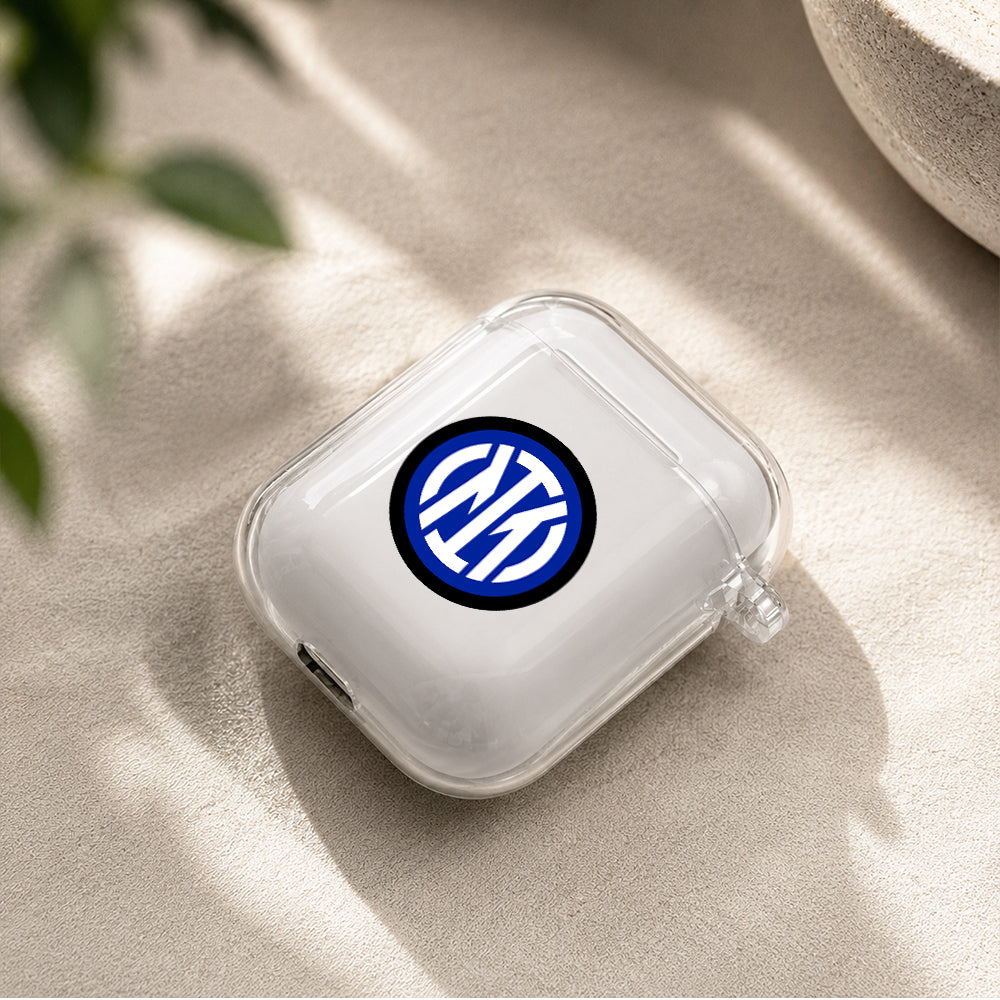 FC Internazionale Milano Logo Protective Clear Case Cover For Apple Airpods | Soft Silicone AirPods 1 / 2 Case | Protective Cover