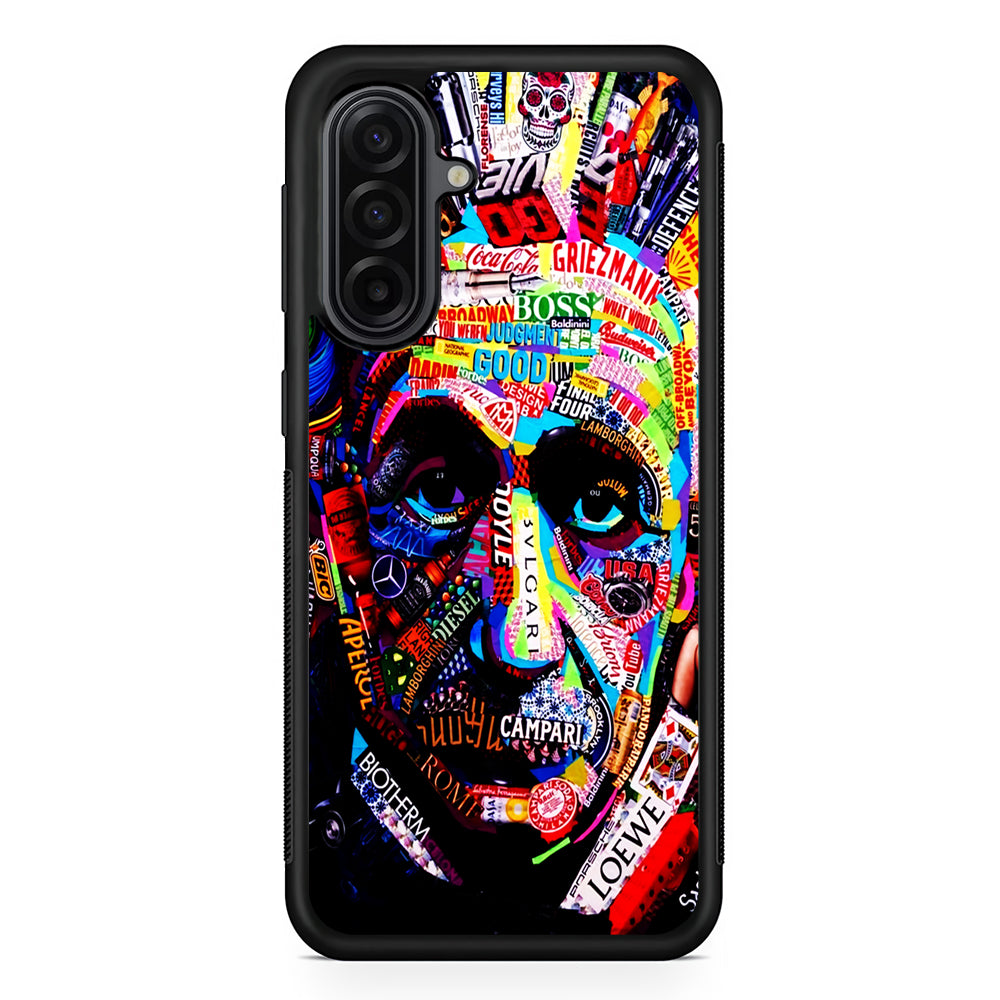 Albert Einstein Abstract Samsung Galaxy A17 Case | Durable Rubber Samsung Galaxy A17 Phone Case