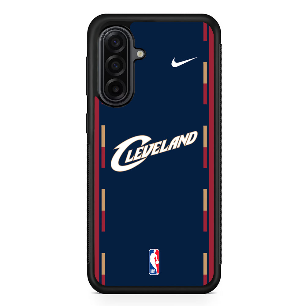 NBA Cleveland Cavaliers Navy Nike Samsung Galaxy A17 Case | Durable Rubber Samsung Galaxy A17 Phone Case