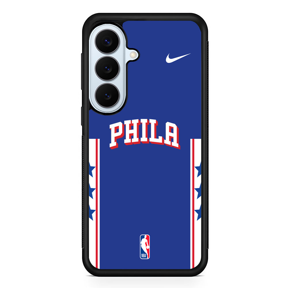 NBA Philadelphia 76ers Blue Nike Samsung Galaxy S26 Plus Case | Lightweight Protective Phone Cover