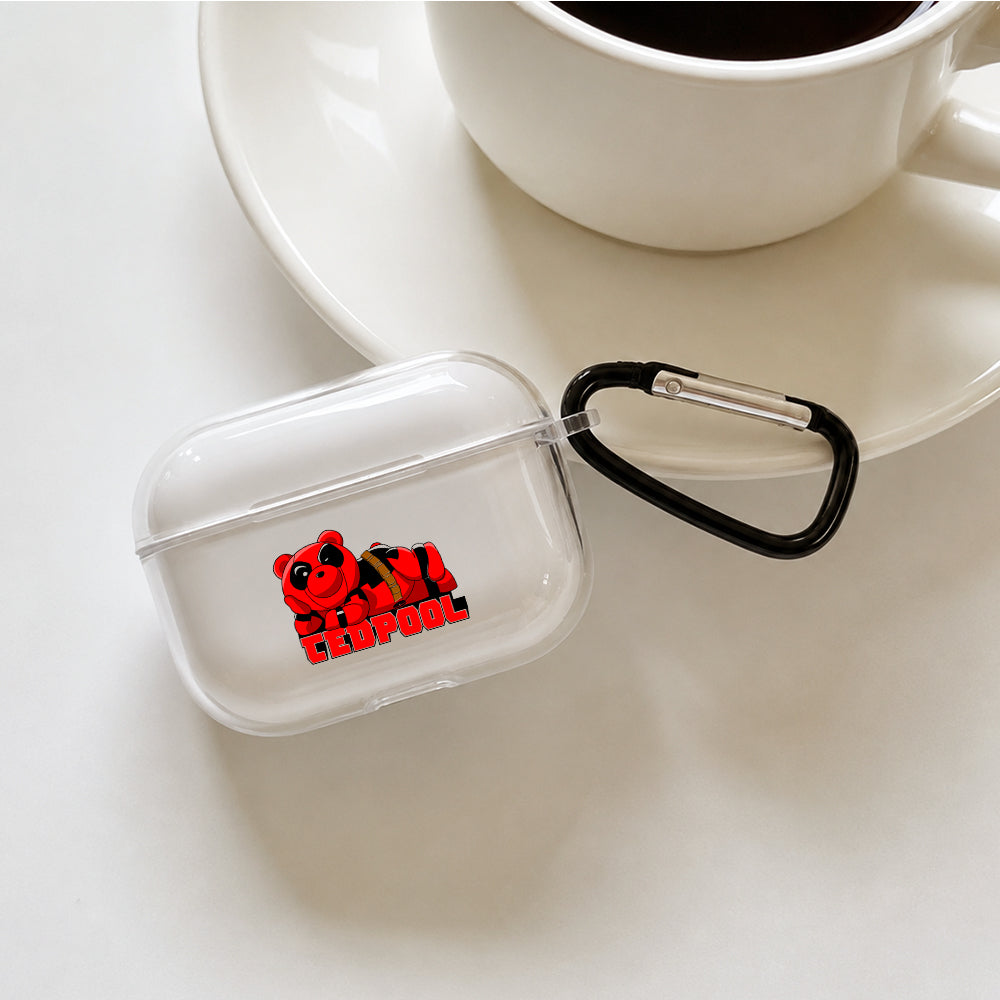 Ted X Deadpool Tedpool Protective Apple AirPods Pro 3 Clear Case | Shockproof Cover