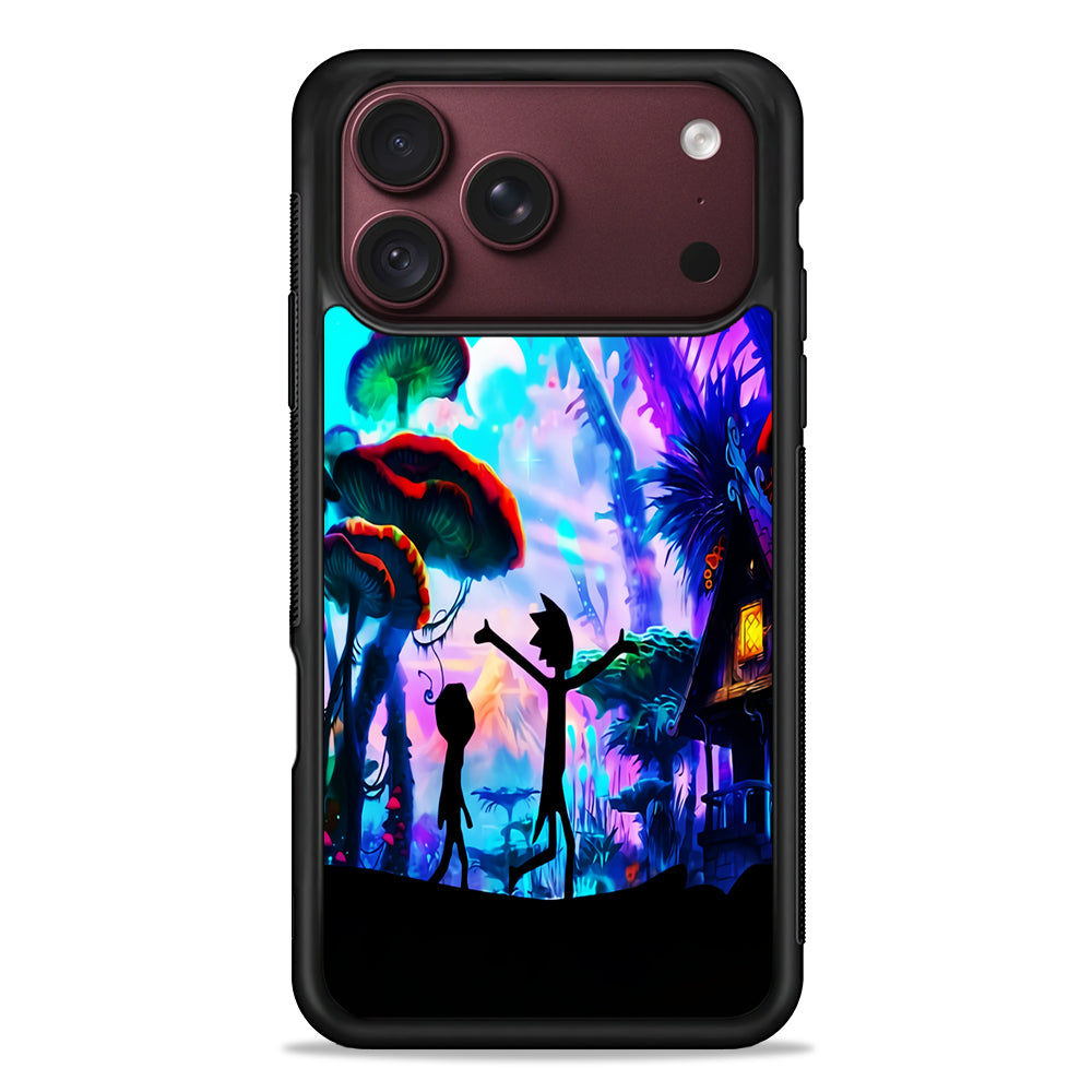 Rick and Morty Mushroom Forest iPhone 18 Pro Max Case – Slim Silicone Protective Cover