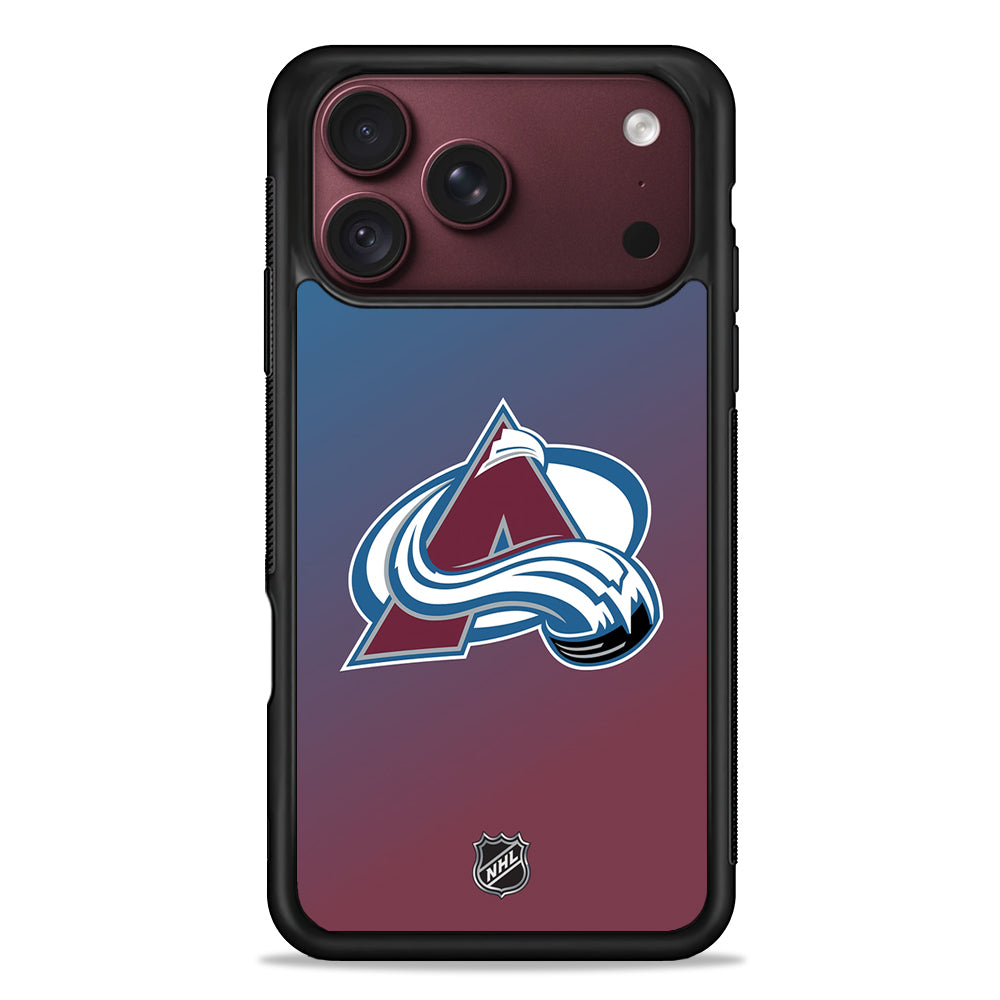 NHL Colorado Avalanche Gradient iPhone 18 Pro Max Case – Slim Silicone Protective Cover