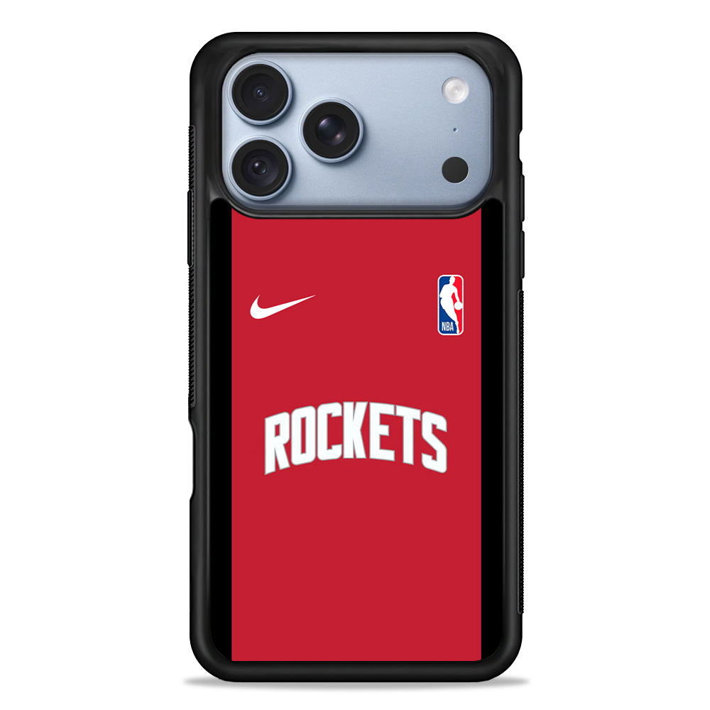 NBA Houston Rockets Red Nike iPhone 18 Pro Case - iPhone 18 Pro Silicone Case