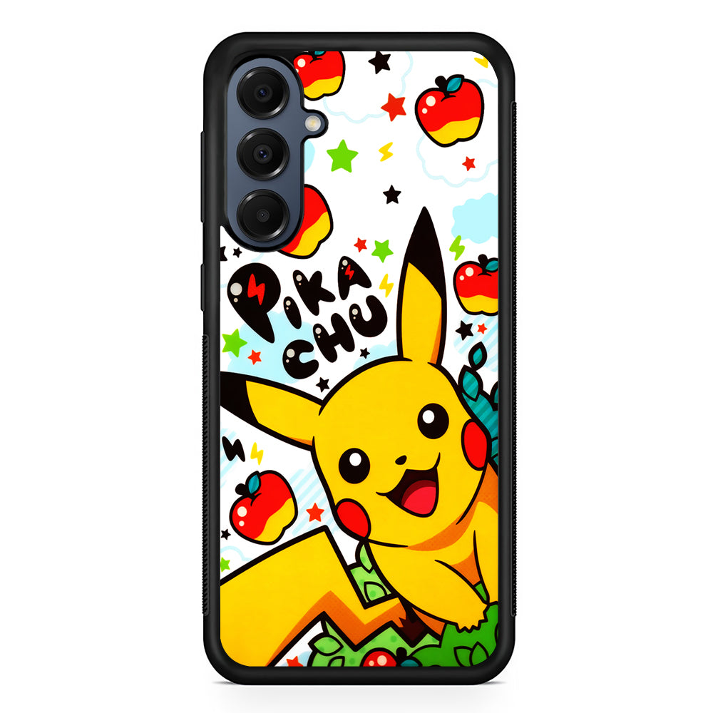 Cute Pikachu and Apple Samsung Galaxy A16 Case | Slim Protective Cover for Samsung Galaxy A16