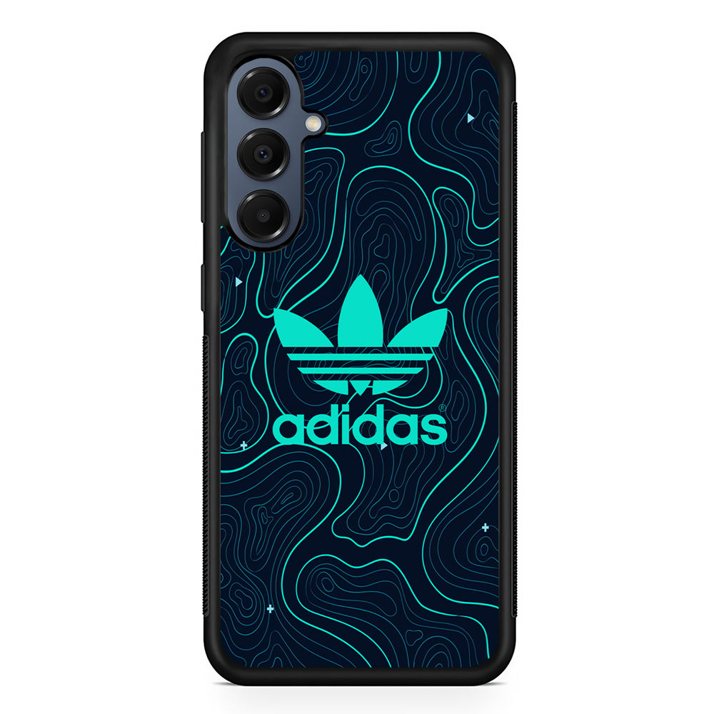 Adidas Glowing Blue Contour Samsung Galaxy A16 Case | Slim Protective Cover for Samsung Galaxy A16
