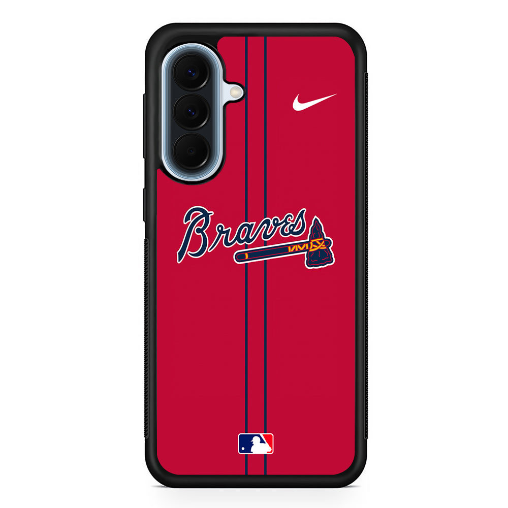MLB Atlanta Braves Red Nike Samsung Galaxy A57 Case | Slim Samsung Galaxy A57 Protective Case