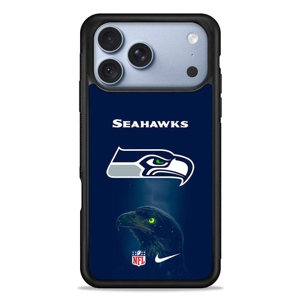 NFL Seattle Seahawks Navy Nike iPhone 18 Pro Case - iPhone 18 Pro Silicone Case