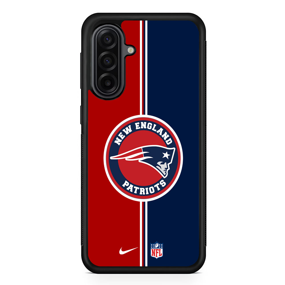 NFL New England Patriots Nike Logo Samsung Galaxy A17 Case | Durable Rubber Samsung Galaxy A17 Phone Case