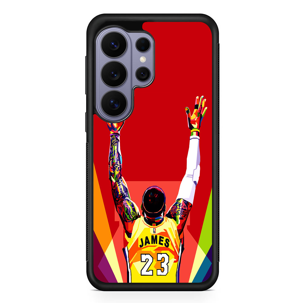Lebron James Colorful Pop Art Samsung Galaxy S26 Ultra Case | Protective Rubber Cover