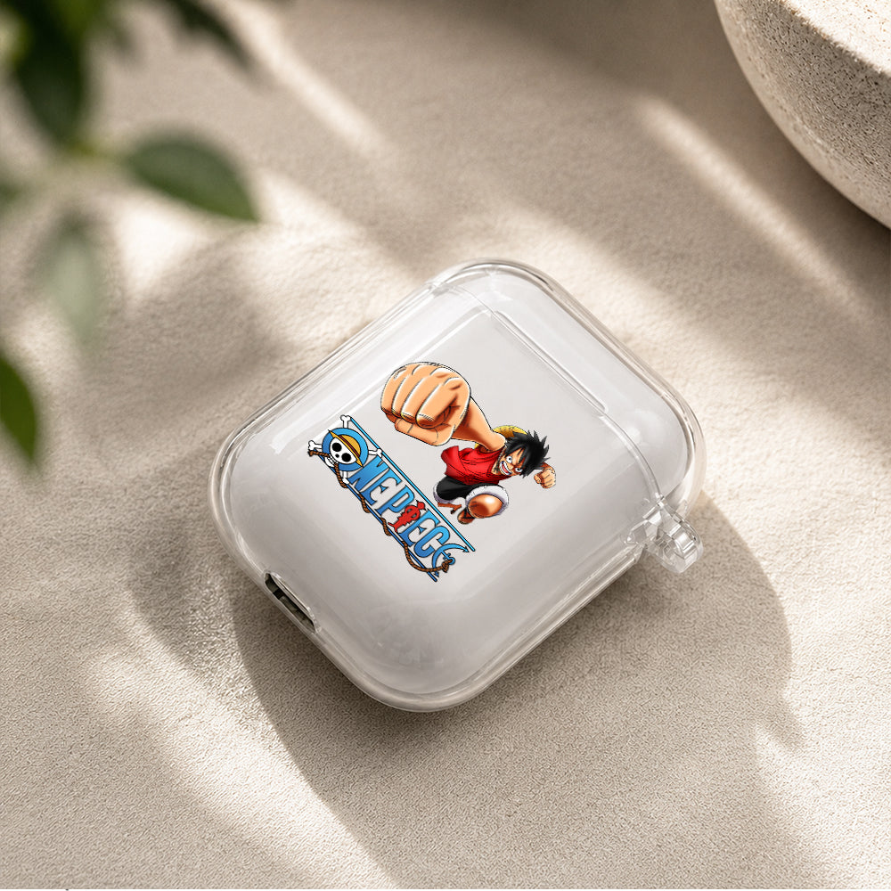 One Piece Monkey D Luffy Protective Clear Case Cover For Apple Airpods | Soft Silicone AirPods 1 / 2 Case | Protective Cover