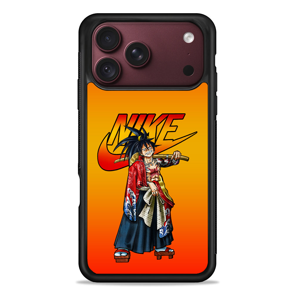 Nike Monkey D Luffy iPhone 18 Pro Max Case – Slim Silicone Protective Cover