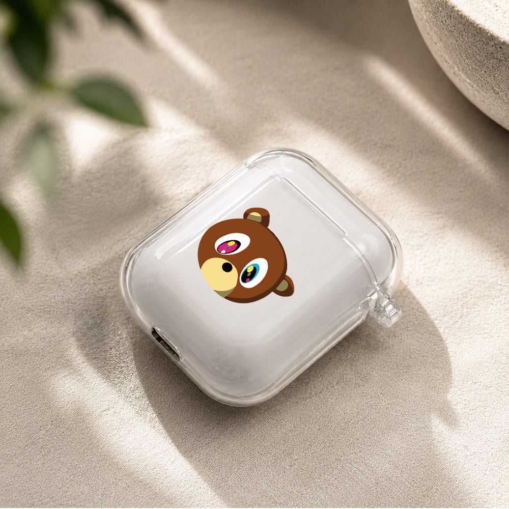 Kanye West Dropout Bear Protective Clear Case Cover For Apple Airpods | Soft Silicone AirPods 1 / 2 Case | Protective Cover