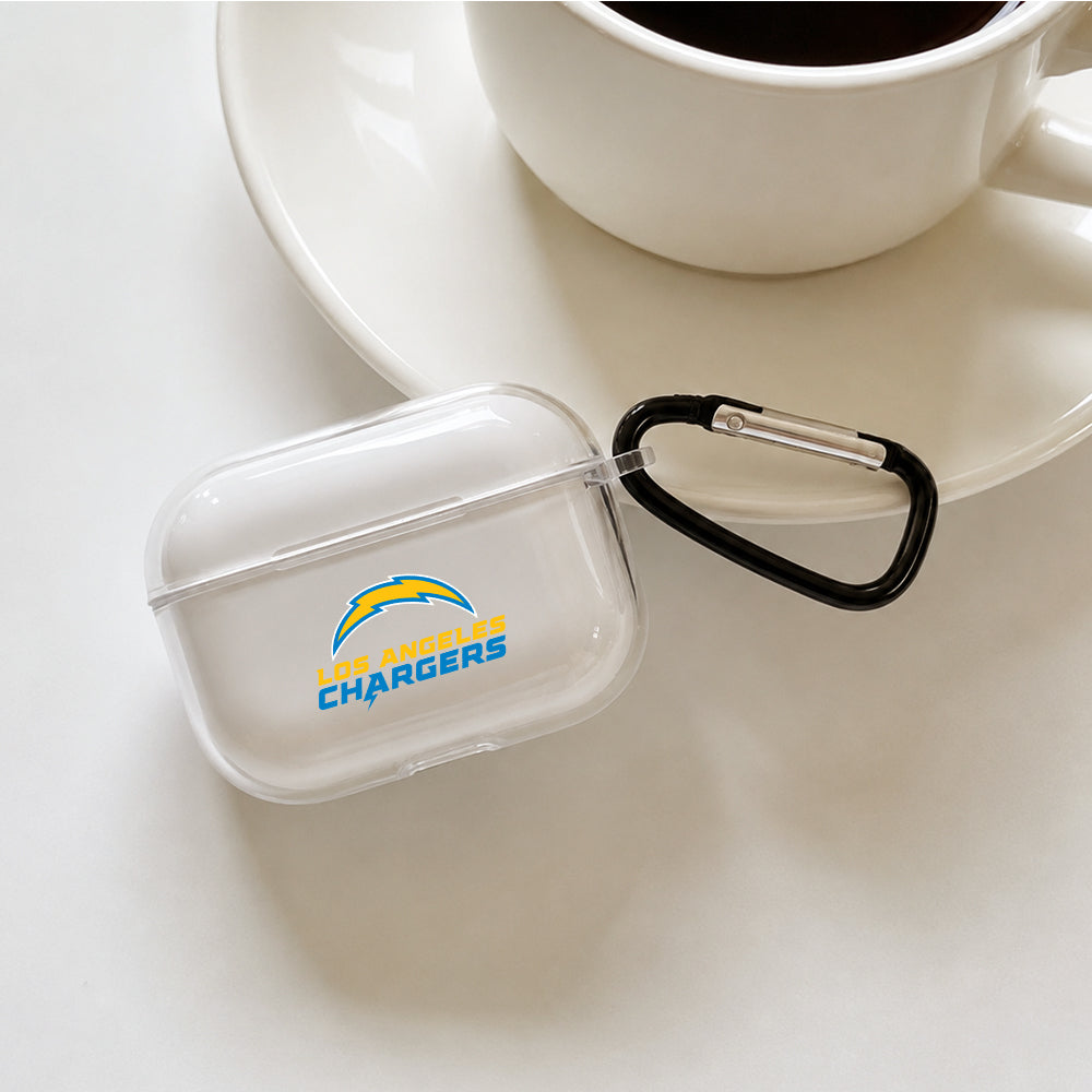 NFL Los Angeles Chargers Symbol Protective Apple AirPods Pro 3 Clear Case | Shockproof Cover