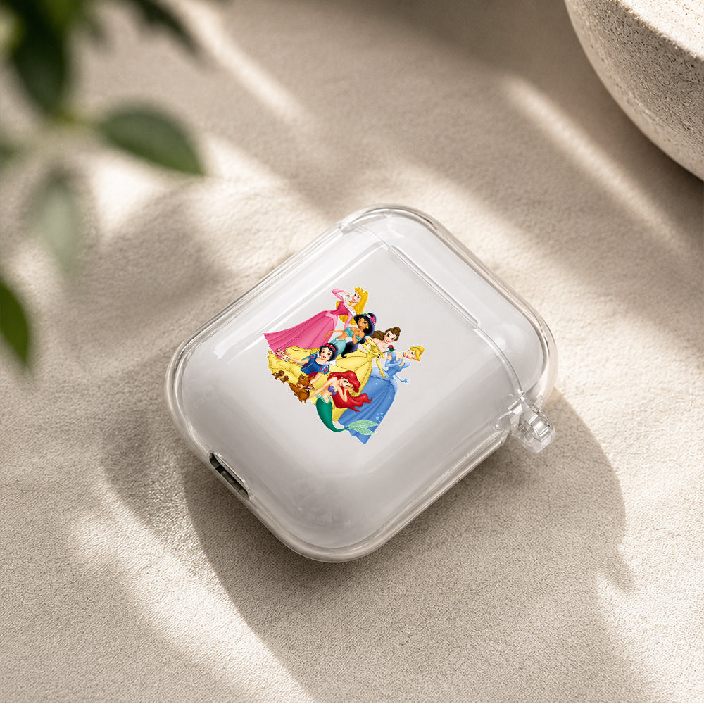 Disney Princess Protective Clear Case Cover For Apple Airpods | Soft Silicone AirPods 1 / 2 Case | Protective Cover