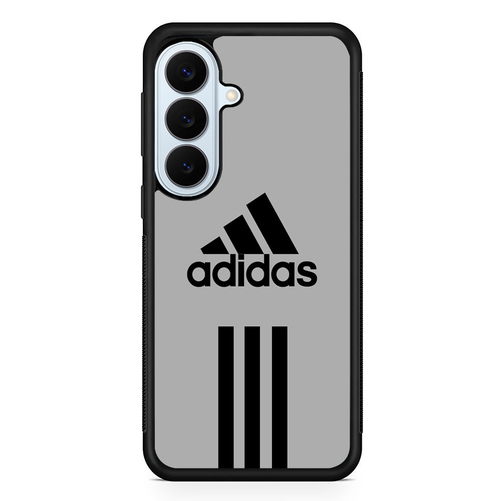 Adidas Gray Three Lines Samsung Galaxy S26 Plus Case | Lightweight Protective Phone Cover