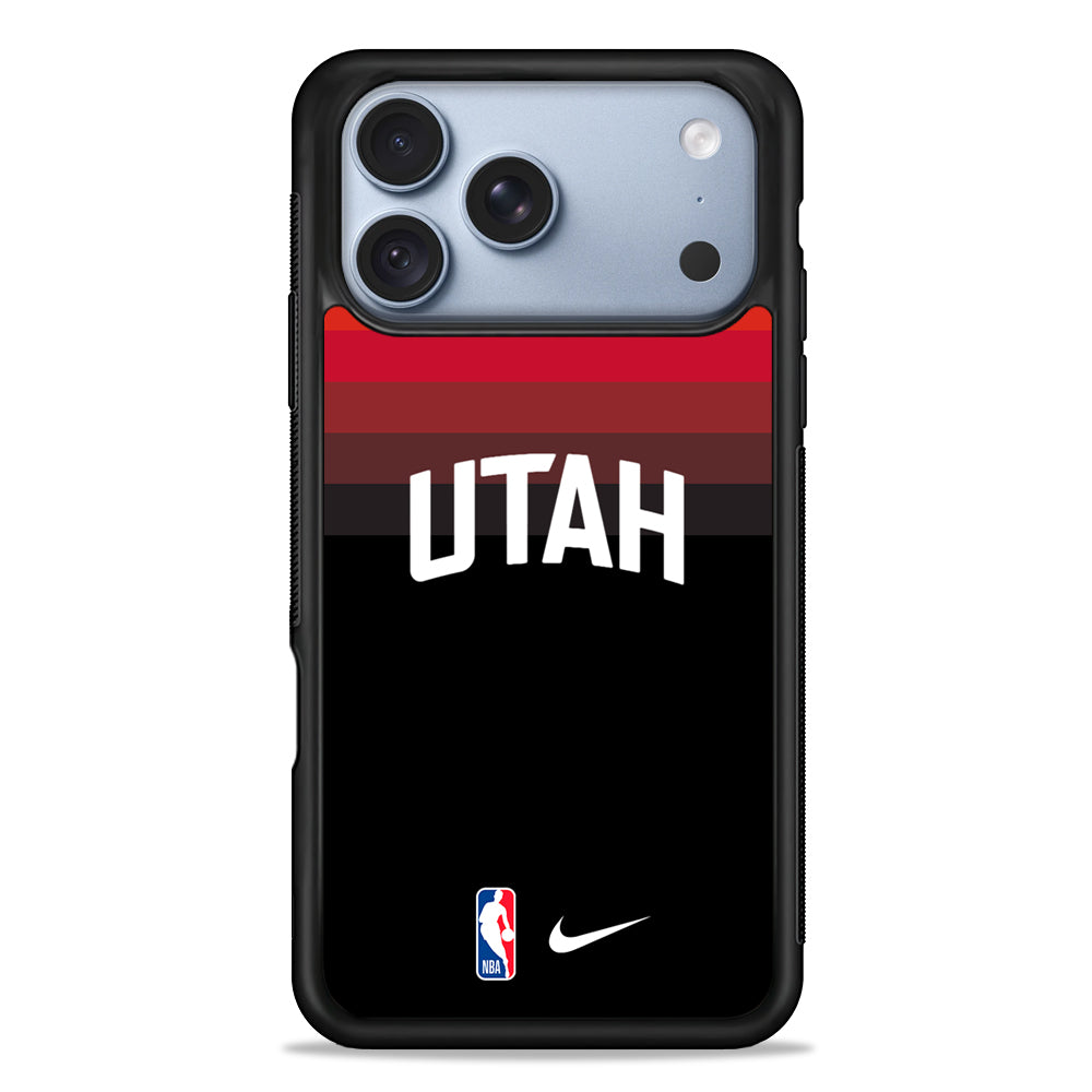 NBA Utah Jazz Black Nike iPhone 18 Pro Case - iPhone 18 Pro Silicone Case