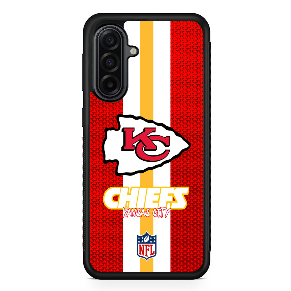 NFL Kansas City Chiefs Pattern Samsung Galaxy A17 Case | Durable Rubber Samsung Galaxy A17 Phone Case