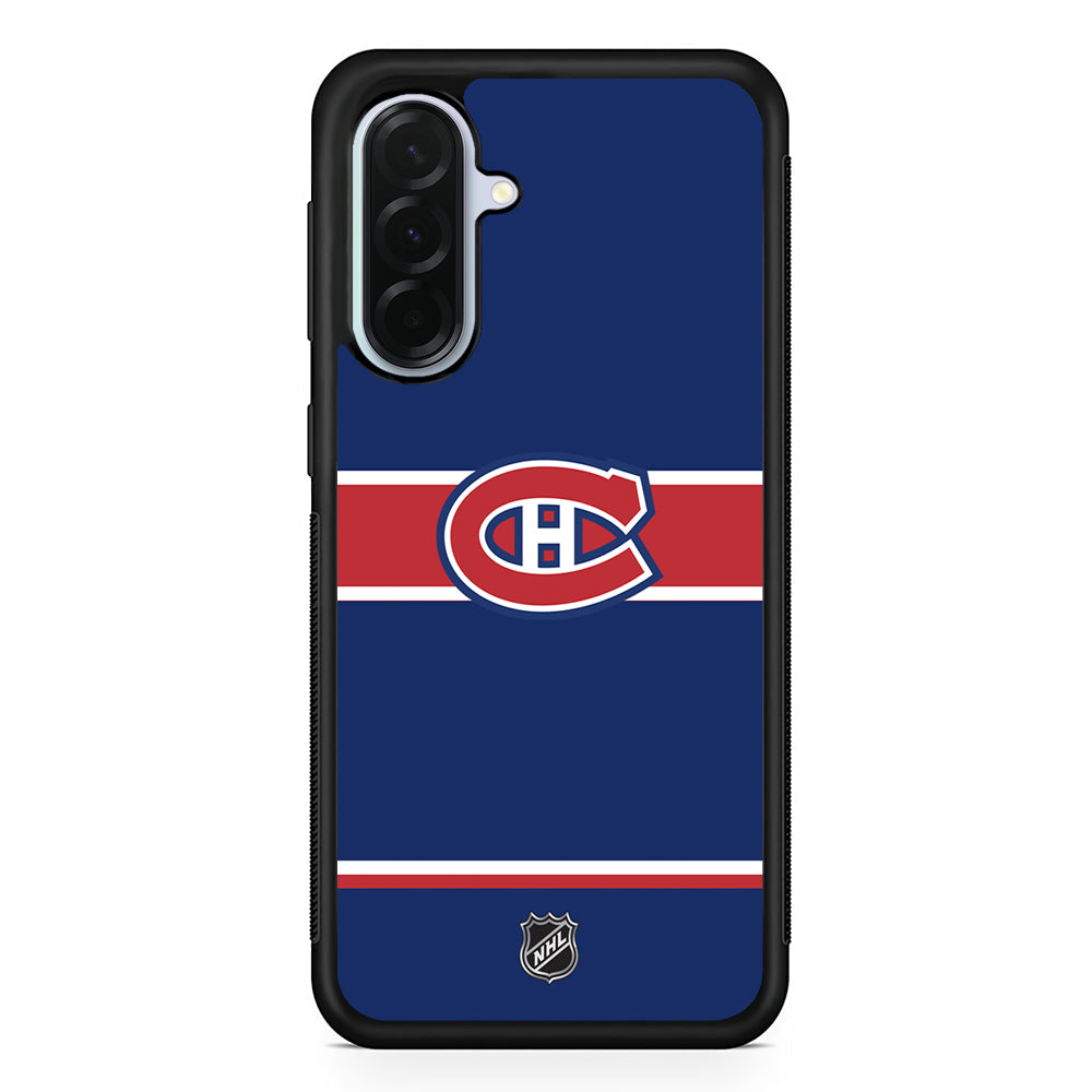 NHL Montréal Canadiens Navy Samsung Galaxy A36 Case | Durable Samsung Galaxy A36 Protective Case