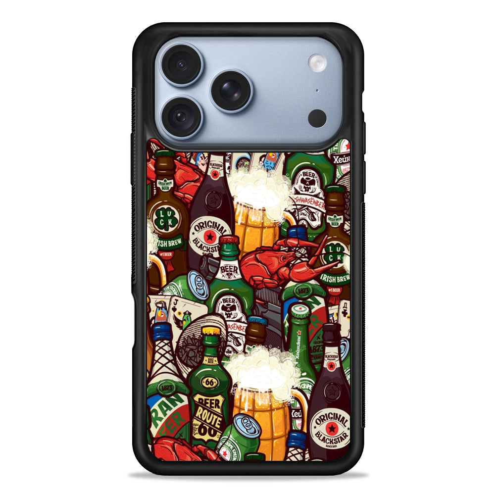 Beer Bottle Art iPhone 18 Pro Case - iPhone 18 Pro Silicone Case