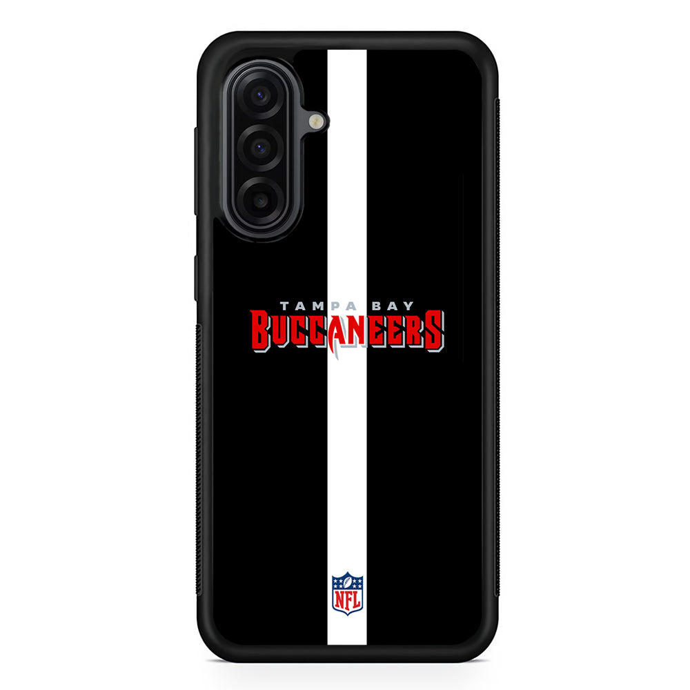 NFL Tampa Bay Buccaneers Black Samsung Galaxy A17 Case | Durable Rubber Samsung Galaxy A17 Phone Case