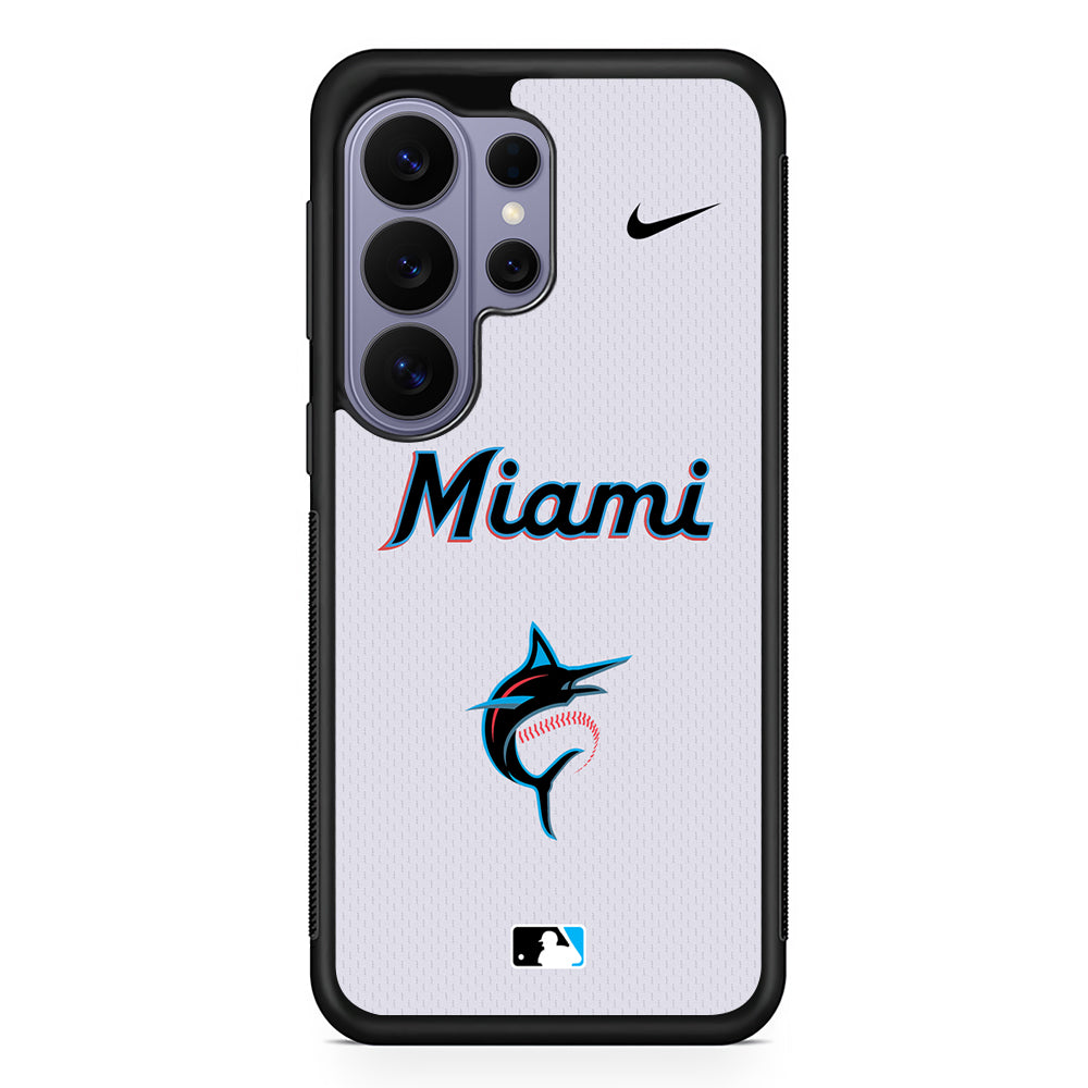 MLB Miami Marlins White Nike Samsung Galaxy S26 Ultra Case | Slim Durable Protective Cover