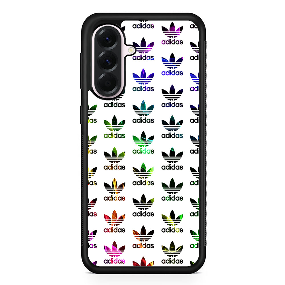 Adidas Smoke Colorful Pattern Samsung Galaxy A56 Case | Samsung Galaxy A56 Protective Rubber Case