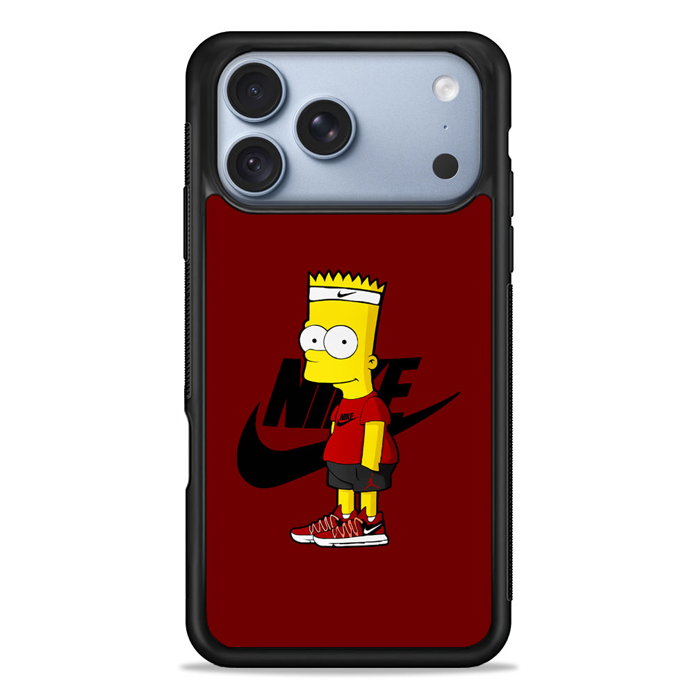 Nike Cool Bart Simpson iPhone 18 Pro Case - iPhone 18 Pro Silicone Case