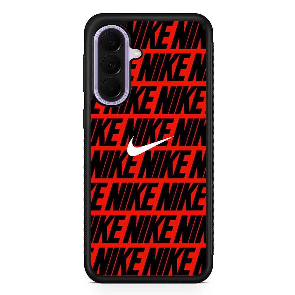 Nike in Red Samsung Galaxy A37 Case | Samsung Galaxy A37 Rubber Protective Case