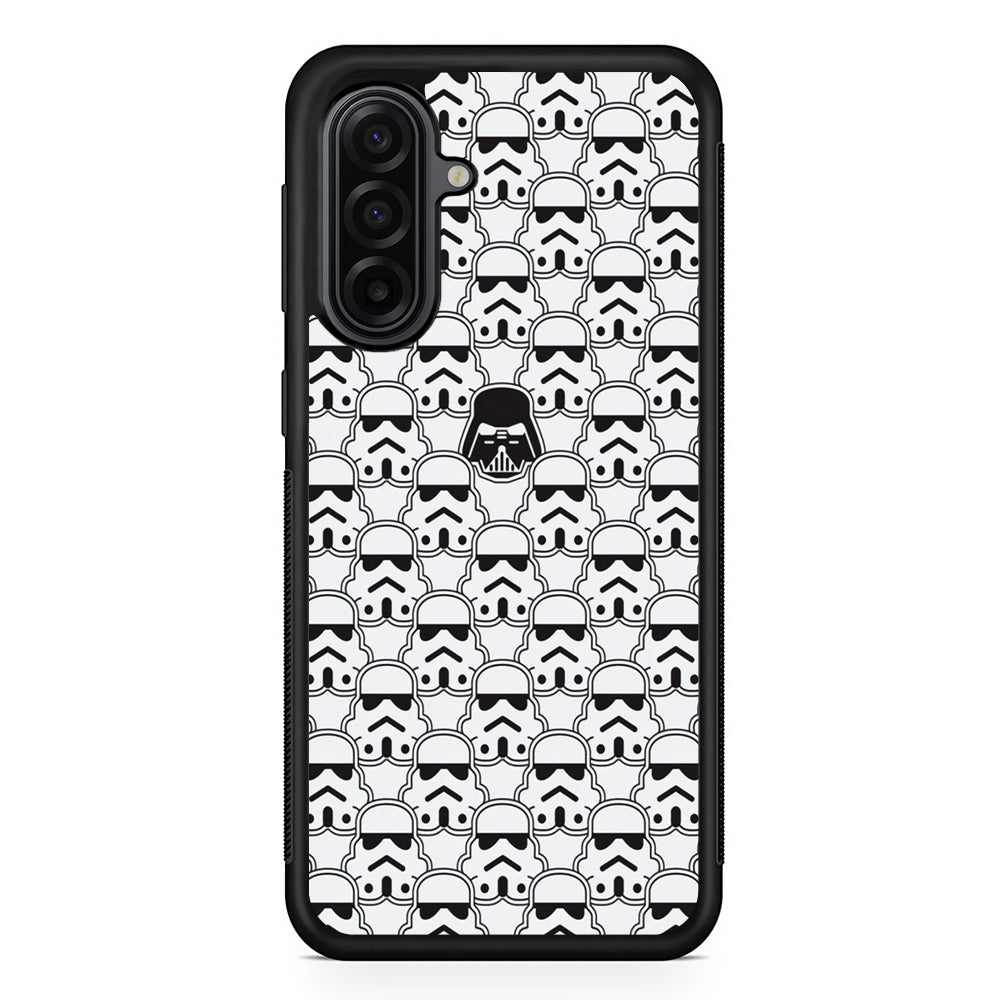 Stormtrooper Face Pattern Star Wars Samsung Galaxy A17 Case | Durable Rubber Samsung Galaxy A17 Phone Case