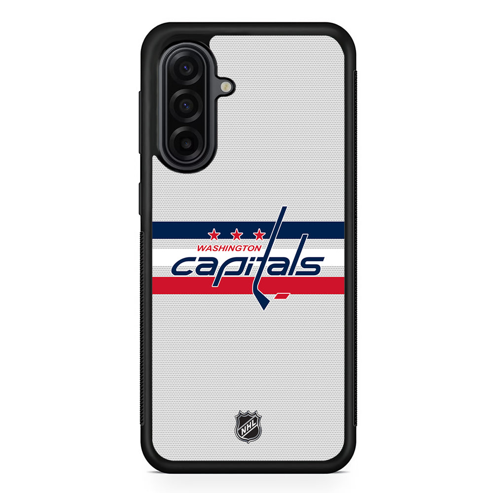NHL Washington Capitals Dots Pattern Samsung Galaxy A17 Case | Durable Rubber Samsung Galaxy A17 Phone Case
