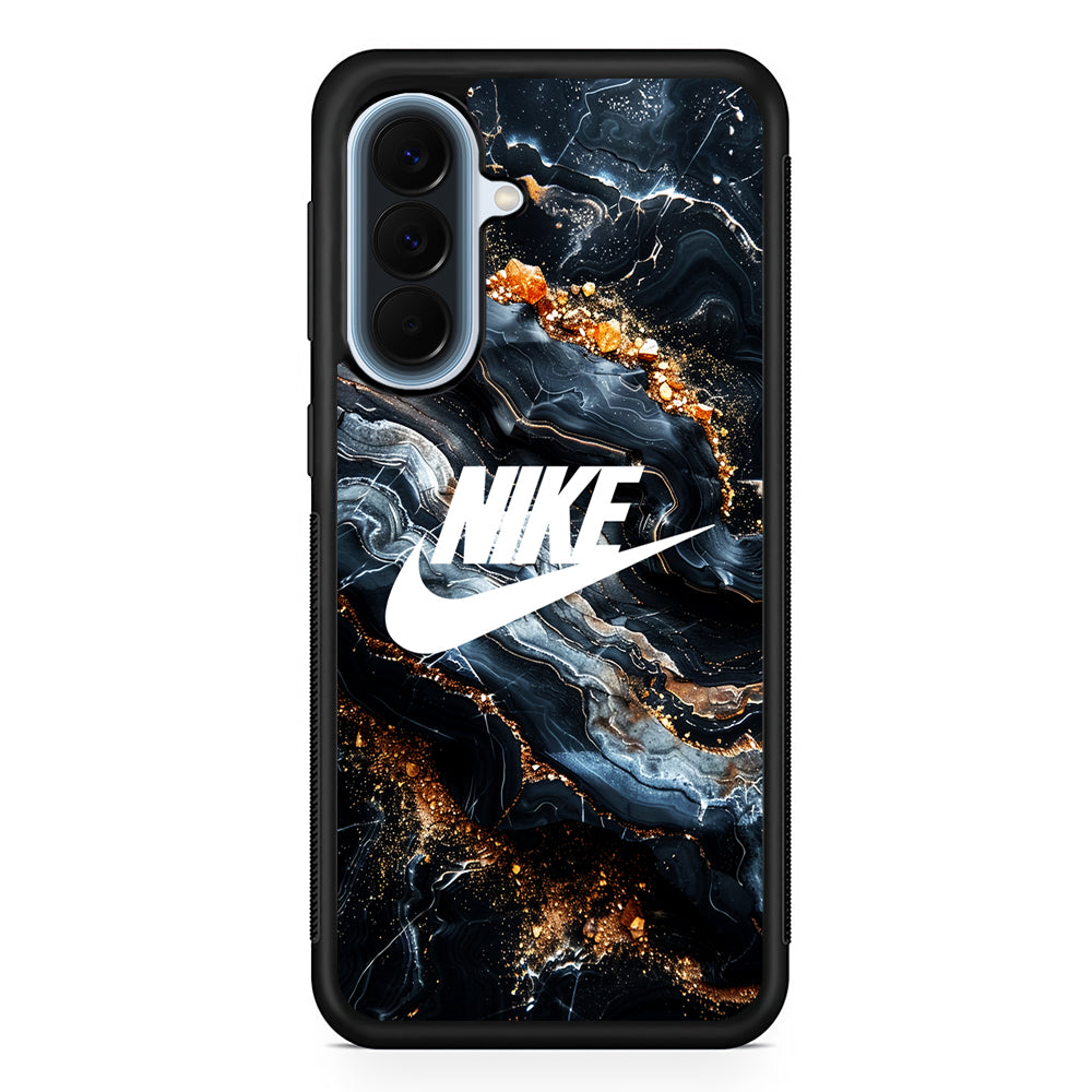 Nike Logo Grey Gold Stone Marble Samsung Galaxy A57 Case | Slim Samsung Galaxy A57 Protective Case