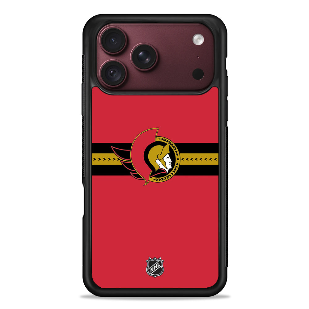 NHL Ottawa Senators Red iPhone 18 Pro Max Case – Slim Silicone Protective Cover