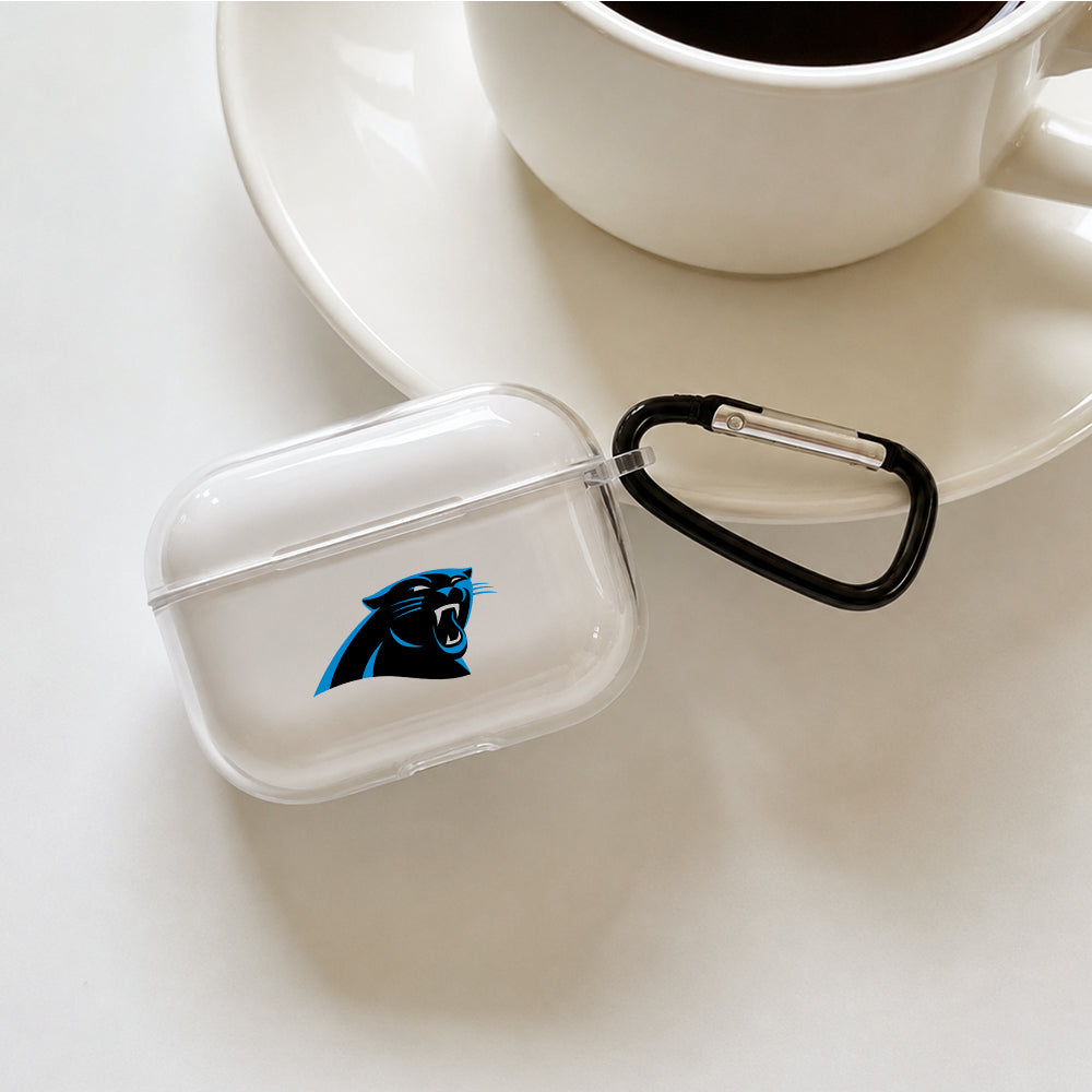 NFL Carolina Panthers Symbol Protective Apple AirPods Pro 3 Clear Case | Shockproof Cover