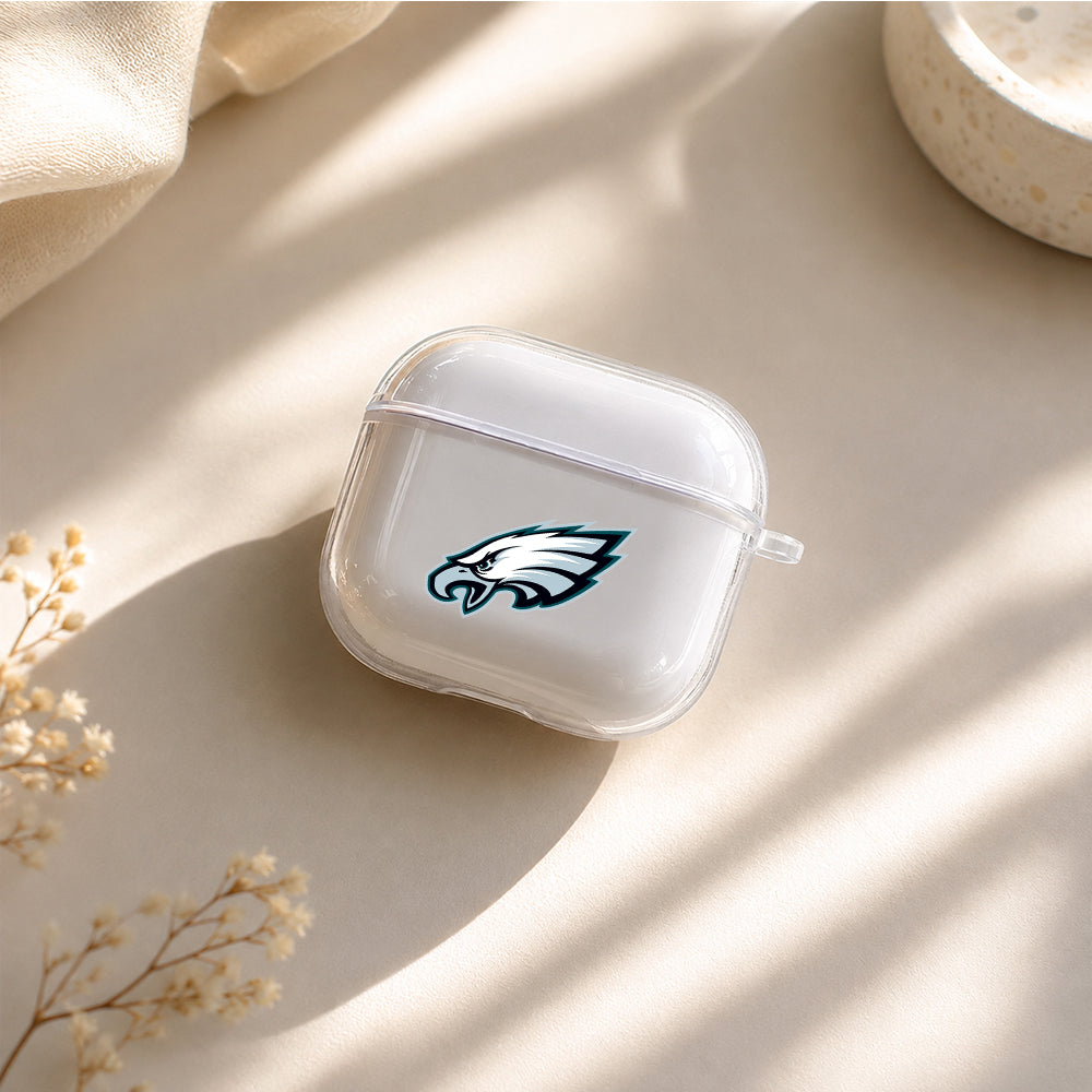 NFL Philadelphia Eagles Logo Protective Apple Airpods 4 Clear Case - Durable Clear Protection