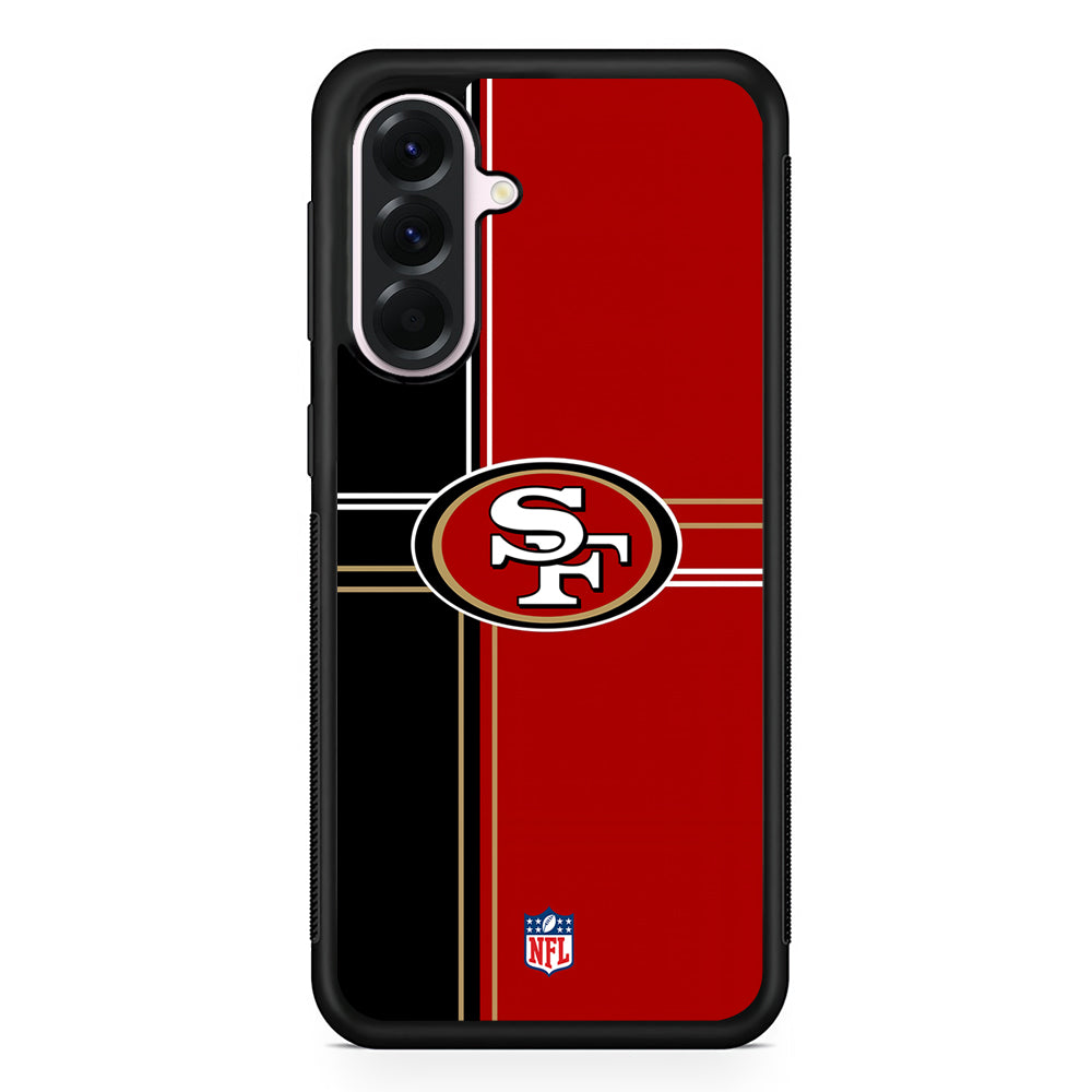NFL San Francisco 49ers Red Black Samsung Galaxy A56 Case | Samsung Galaxy A56 Protective Rubber Case
