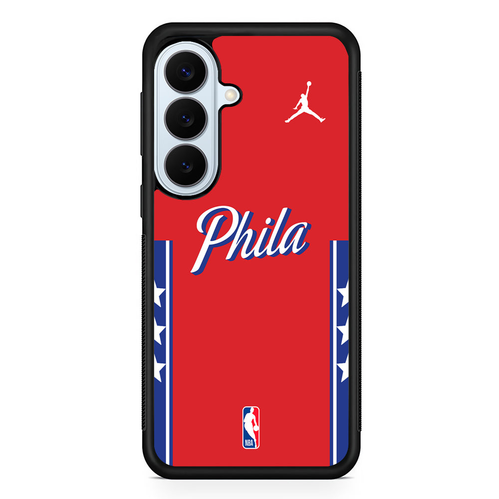 NBA Philadelphia 76ers Red Jordan Samsung Galaxy S26 Plus Case | Lightweight Protective Phone Cover